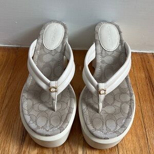 Coach platform sandals